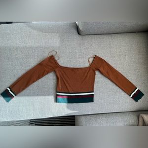 Dolls Kill 90s Off the Shoulder Crop Top